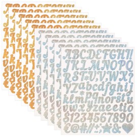 10 Sheets 880 Pieces Vinyl Letter Number Stickers Mailbox Alphabet Numbers Sticker for Mailbox, Sign, DIY Scrapbooking, Graduation Cap, Poster Board, Water Bottles Décor