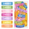 49 Pcs Metal Sparkly Rectangular Hair clip Snap Hair Clips