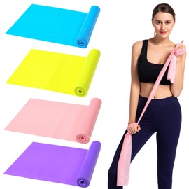 Acpetdr 4 Pieces Resistance Bands, Exercise Resistance Bands, Yoga Rally Bands, Pilates Latex Rally Bands for Home, Gym, Yoga Training, Pilates