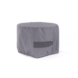 Covermates Round Firepit Cover – Water-Resistant Polyester, Mesh Ventilation, Fire Pit Covers, Round 30DIAMETER x 18H, Charcoal