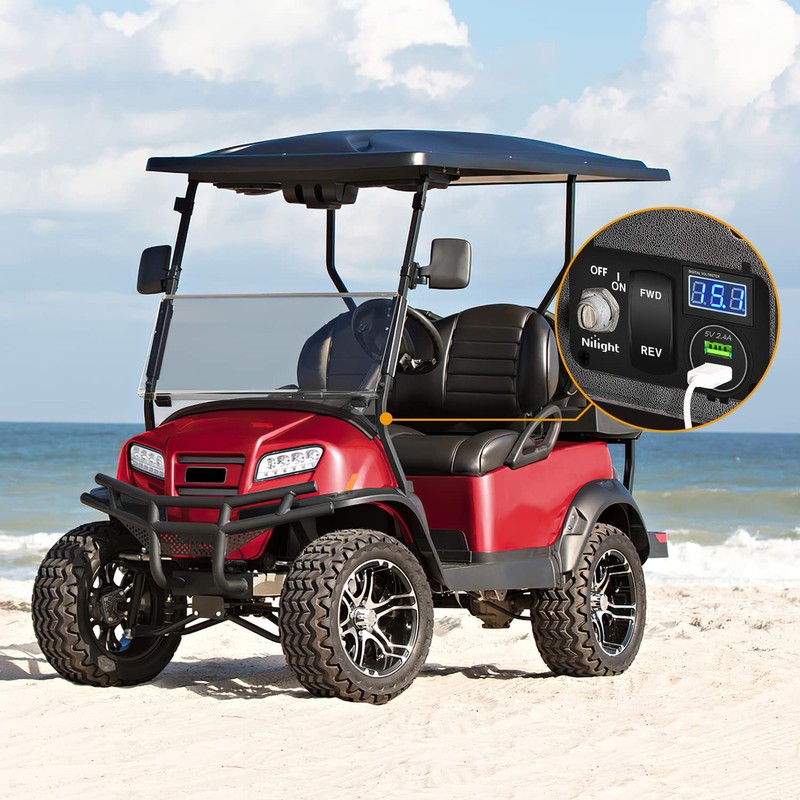 Nilight Golf Cart Key Switch Console Panel 9V-48V DC with