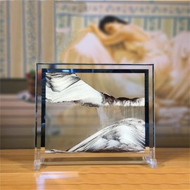 LCDOCLAK Moving Sand Art Picture (12 * 10 in),3D Hourglass Deep Sea Sandscape,3D Desktop Art for Home Office Decoration