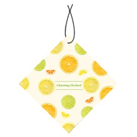 Car Air Freshener - Wood Air Freshener - Car Odor Eliminator - visor clip Scent Starter Kit (Handing Scents - Charming Orchard Scent) 5 Packs