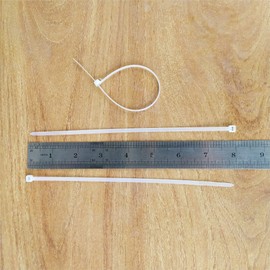 500 pcs 8 inch Cable Zip Ties Heavy Duty, Premium Plastic Wire Ties with 40 LBS Tensile Strength, Self-Locking White Nylon Tie Wraps Straps for Indoor and Outdoor (8 inch ( 4 x 200 mm ))