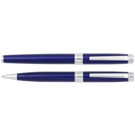 Bridgewater Pen Company Executive Ball Point Pen & Mechanical Pencil Gift Set Collection, Boxed & Sleeved (Galway, Blue)