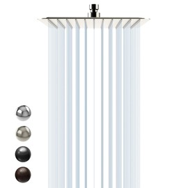 SR SUN RISE 10 Inch Rain Shower Head Brushed Nickel 304 Stainless Steel High Pressure Rainfall Showerhead Ultra Thin Water Saving