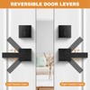 Probrico 2Pack Matte Black Exterior Door Handle with Single Cylinder