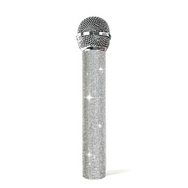 QIHPUSIEN Sparkly Fake Microphone Plastic for Halloween Party