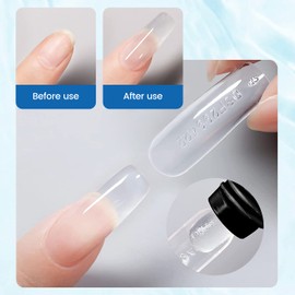 SULLMAR Clear Poly Nail Gel Kit Nail Builder Gel Nail Extension Poly Gel Nail Nail Art Design Poly Nail Gel Colors with Nail Brush 40pcs Dual Form for Nails Kit for Home and DIY (30ml/1fl.oz)