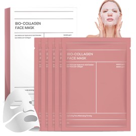 Bio-Collagen Real Deep Mask, Anti-Wrinkle Lifting Face Mask, Organic Collagen Night Wrapping Mask, for Hydrating Reducing Fine Lines Anti-Wrinkle (neuC-5PCS)
