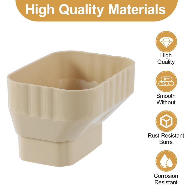 VYH 3x4 to 2x3 Gutter Downspout, Downspout to Downspout Adapter