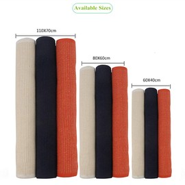 UKELER Montessori Mat Holder for Toddlers Babies Children Cotton Working Rug for Nursery Preschool Kindergarten, 23.6''×31.5'', Off-White