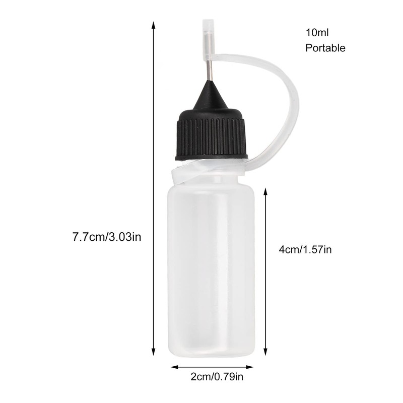 10 pcs punta de aguja aplicador de pegamento Botella Bricolaje,