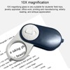 Ailao 10x Pocket Magnifier Key Ring Magnifier Double Layer Lens