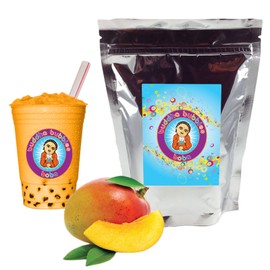 NEW TASTE ! Mango Boba / Bubble Tea Drink Mix Powder By Buddha Bubbles Boba 1 Kilo (2.2 Pounds) | (1000 Grams)