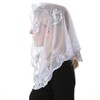 Ammmscaf - Velo capilla de encaje católico, masa, bordado para