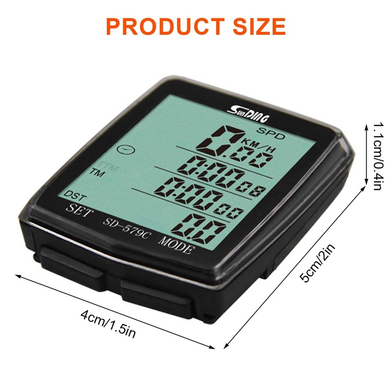 Wireless Bicycle Computer with 31 Functions, 2.0 Inch Multifunctional Bicycle