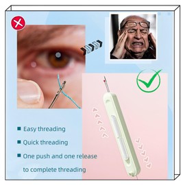 Xuvrir 2PCS Upgraded 2 in 1 Needle Threaders Seam Ripper,Automatic Needle Threader for Hand Sewing Sewing Supplies,Sewing Tools,Stitch Remover Tool (2PCS-Green+Yellow)