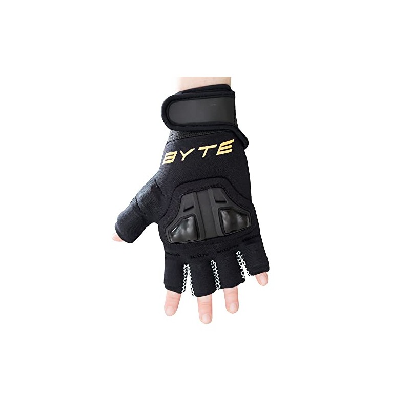 BYTE XR LEFT HAND HOCKEY KNUCKLE GLOVE BLACK ORANGE (Small)
