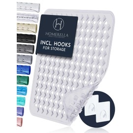 Homerella Shower Mat Skin Sensitive 53 x 53 cm Including Hanging | Non-Slip Shower Mat, BPA Free, Latex Free, Non-Slip, Mould Resistant & Machine Washable