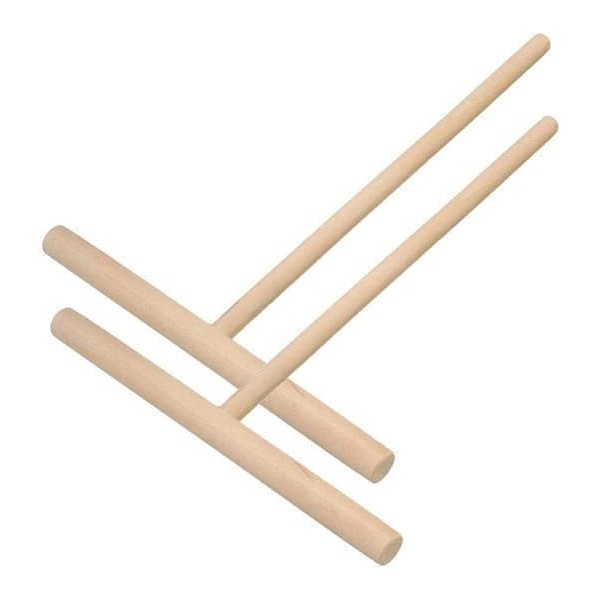 2Pcs Wooden Crepe Maker Pancake Batter Spreader Stick Kitchen Cooking