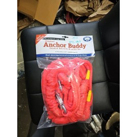 Anchor buddy to fifty foot stretch line for anchoring