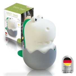 MegaLight LED Nachtlicht Kinder | Nachtlicht Baby SPIELZEUGGEPRÜFT | Stilllicht RGB-Farbwechsel dimmbar Touch | Nachtlampe USB SOUNDEFFEKT | Diggy Dino