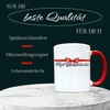 Romantische Pinguin-Tasse, 330ml Keramik Kaffeebecher mit Liebeszitat, Spülmaschinenfest, Weiß