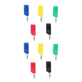10PCS 4mm Banana Plugs Brass Nickel Plated Connectors Speaker Cable Adapter Accessories