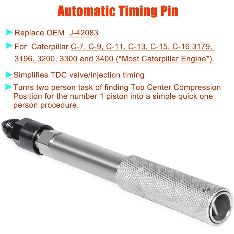 J-42083 Automatic Timing Pin+9U-7227 Injector Height Adjustment Gauge Tool+Engine Barring