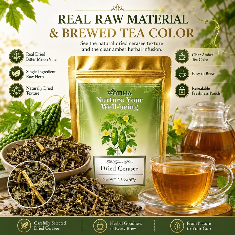 WOTIHA Cerasee Tea 67g/2.36oz - Natural Dried Bitter Melon Leaves,