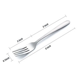 Gymdin 24 Pieces Dinner Forks, Forks Silverware(8 inches), Food Grade Stainless Steel Flatware Forks, Mirror Polished & Dishwasher Safe, Using for Home, Restaurant or Kitchen