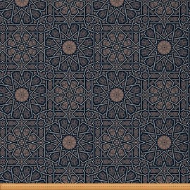 Upholstery Moroccan Fabric for Chairs Couch, Vintage Blossom Flowers Pattern Outdoor Fabric by The Yard, Traditional Exotic Style Decorative Fabric for Upholstery and Home DIY Projects, 2 Yard, Brown