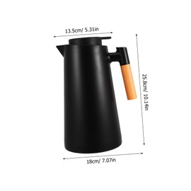 Vaguelly Thermal Coffee Jug with Handle Insulated Vacuum Carafe for Hot Cold Beverages Elegant Water Flask for Tea Coffee and Soups Lightweight Portable Design Safe Materials