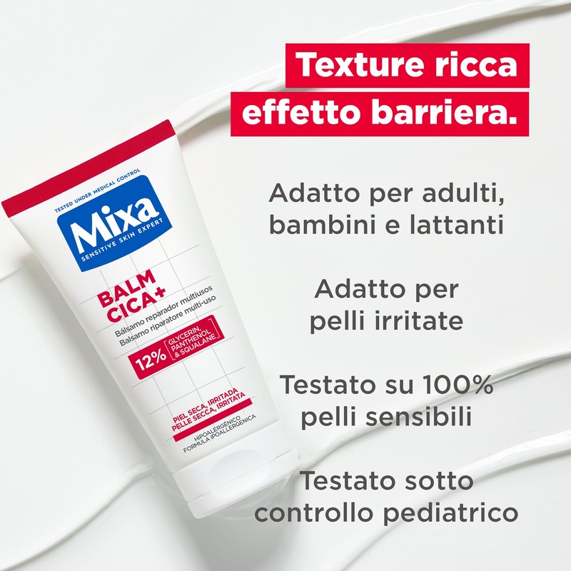 Mixa Bipacco Balsamo Riparatore Multi-Uso, Pelle Secca e Arrossata, Barriera