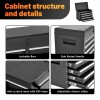 Detachable Top 5-Drawer Rolling Tool Chest Adjustable Shelf Locking Mechanism