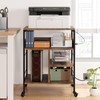 GAOMON Printer Stand, Large Printer Table with Power Outlets and