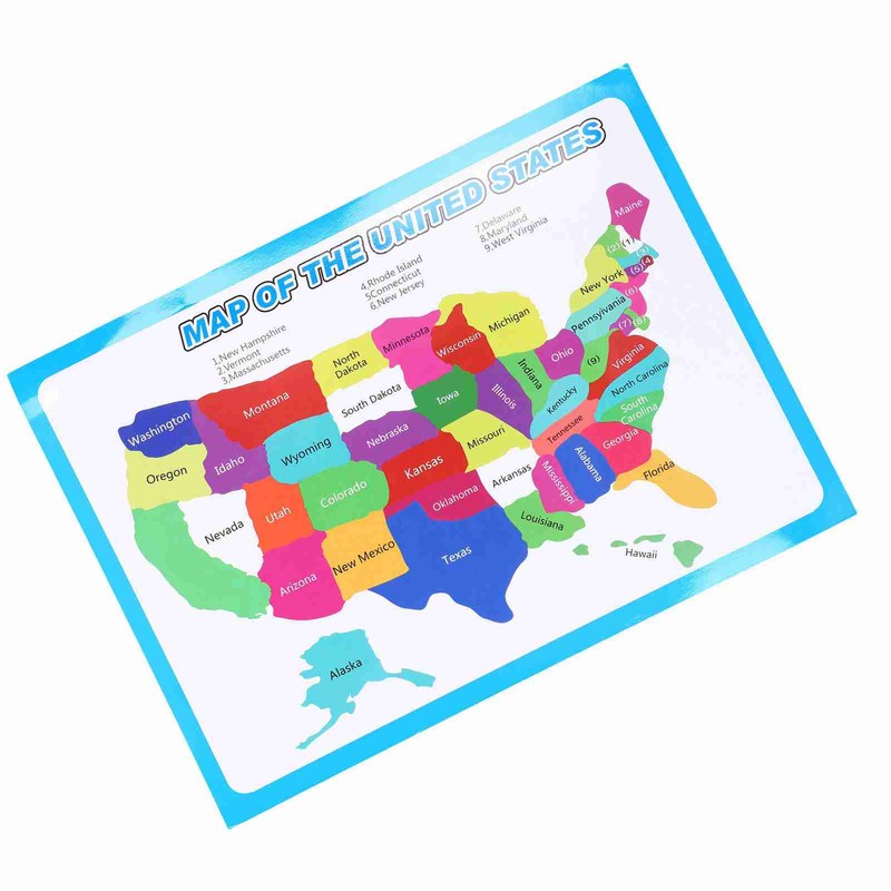 10pcs United States Map Easy to Read USA Ideal Wall