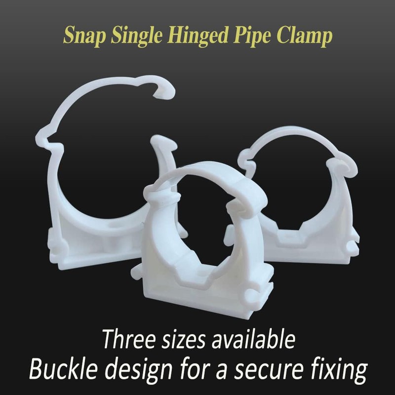 RHQFDM 40 Pieces PPR Pipe Clamps 16mm Tubing Clips White