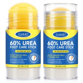 Urea Cream 60 Percent for Feet, 60% Urea Cream Foot Care Stick plus 2% Salicylic Acid, Deeply Hydrating Moisturizer Urea Foot Cream for Cracked Heels, Dry Skin, Rough Heels, Knees (2urea, 80g)