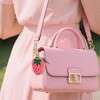 Strawberry Keychain Mini Coin Purse Keychain Y2K Leather Coin Pouch