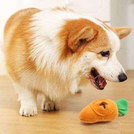 jeeone Radish Dog Toys Squeak Chewing Toys Teeth Cleaning Dog Supplies, Bite-Resistant Golden Retriever Teddy Pets, Dog Training, Sofa Damage Prevention, Radish Pet Toys