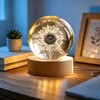 YouerCrystal 3D Sunflower Lamp,2.36 inch 3D K9 Crystal Ball Sunflower