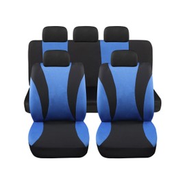 Auto Accessori Lupex Universal Car Seat Covers LS06 | Colour Blue | Front and Rear Seat Covers | Polyester | No Suv