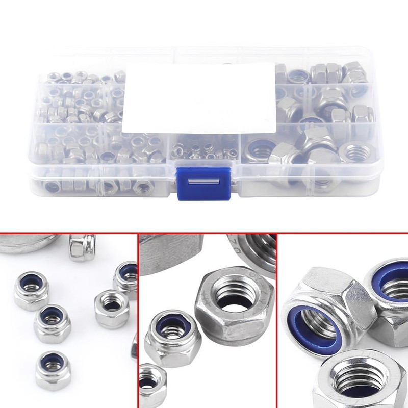 DollaTek 165pcs M3 M4 M5 M6 M8 M10 M12 (Locking