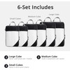 Komugi Compression Packing Cube 6 set, Waterproof Mesh Travel Luggage
