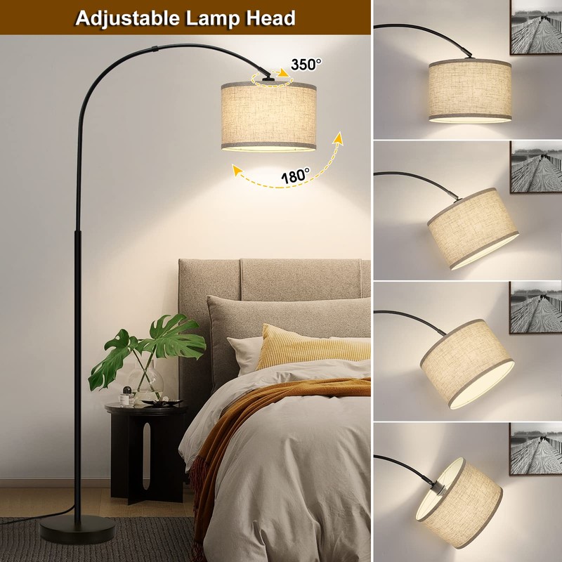 Arc Floor Lamps for Living Room, Modern Standing Lamp with