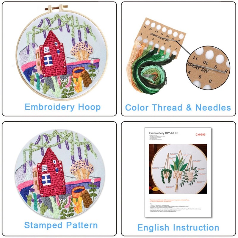 Traziewell Embroidery Sets for Adults Starter Cross Stitch Kits for