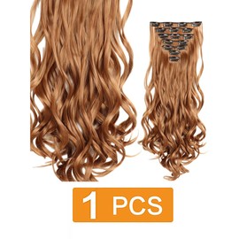 prinfantasy Clip in Hair Extensions Straight Curly Wavy Thick Clip in on Synthetic Hair Extensions Hairpieces for Women, MW093