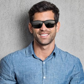 Rimerakea Polarized Over Sunglasses, Can Be Attached to Glasses from Above Glasses, [D] Black